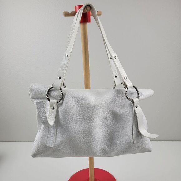 Marco Buggiani White Leather Shoulder Bag Purse‎ - Picture 6 of 13